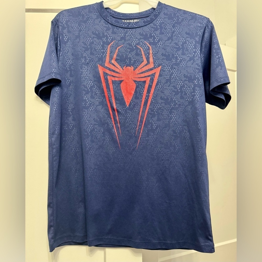 Marvel Spiderman Men's Blue T-Shirt - Size LG - Picture 3 of 8